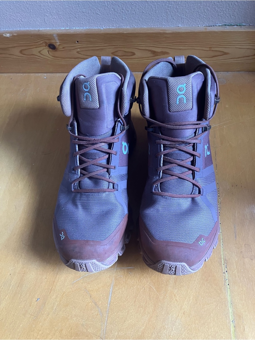 On Running Women's Brown and Gray Lace-Up Trail Boots